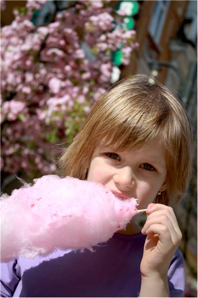 Girl with Cotton Candy